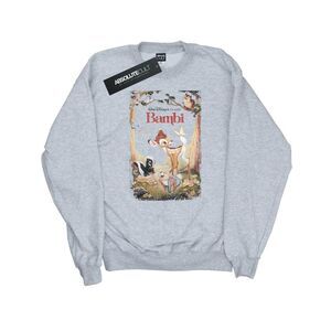 Bambi Mens Retro Poster Cotton Sweatshirt / Sports Grey